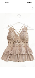 Cami Lace Ruffled Tank Top