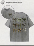 Camo Bow Graphic Tee – Gray
