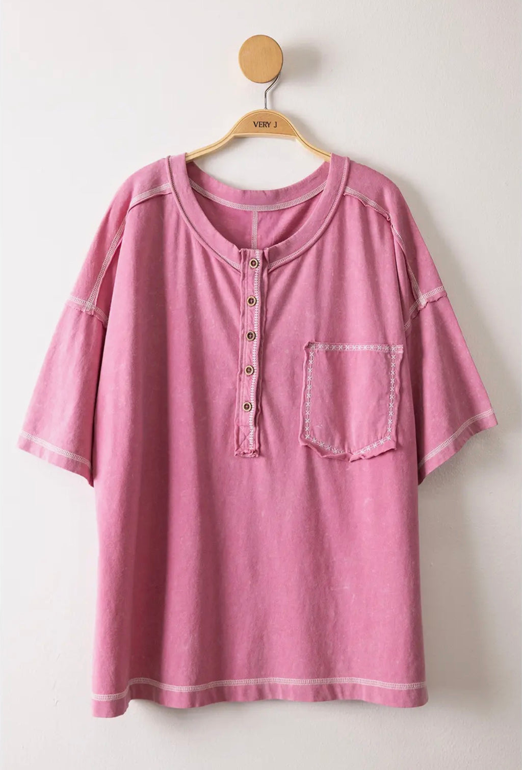 Mineral Washed Oversized Comfy Knit Top