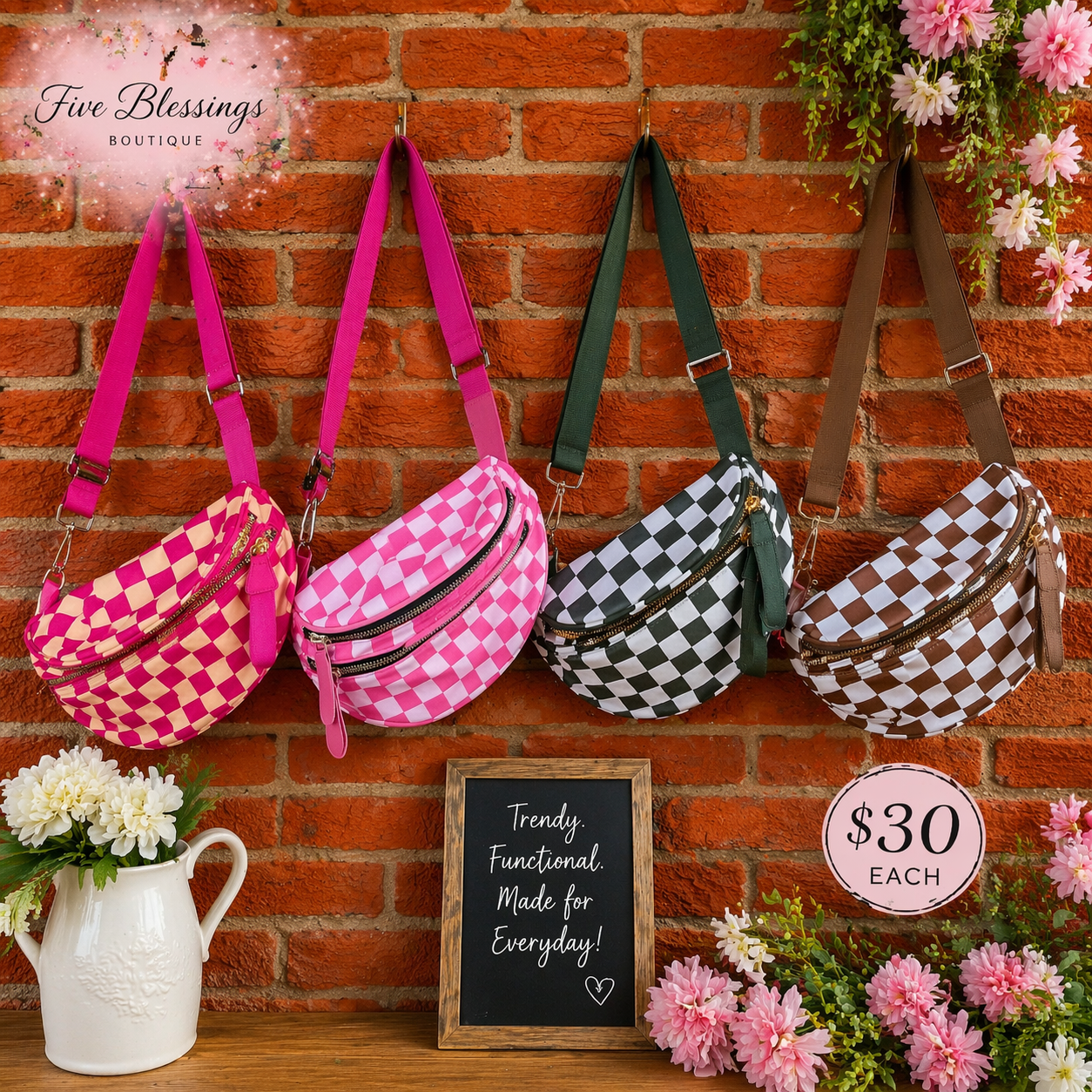 Checkered Bum bags