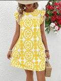 Sunshine Flutter Sleeve Dress