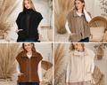 Zenana Cozy Sherpa Snap Front Vest